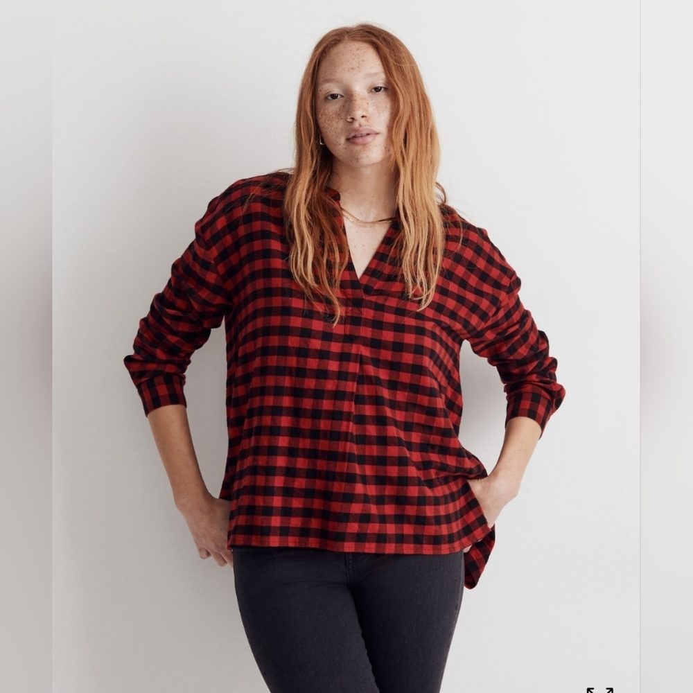 Madewell Red and Black Flannel - Medium